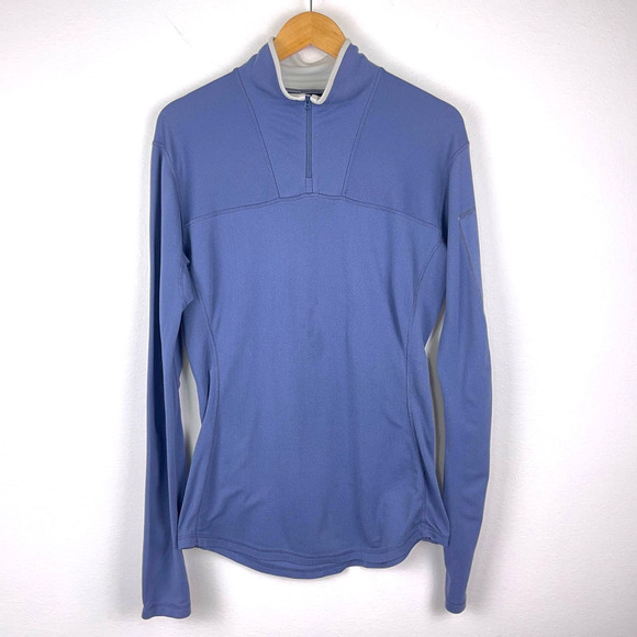 ARC'TERYX Blue Long Sleeve Quarter Zip Pullover Baselayer Light Women's Large - Picture 1 of 7